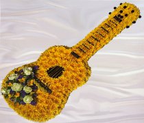 Guitar Funeral Flower Tribute Code:JGF0098YG