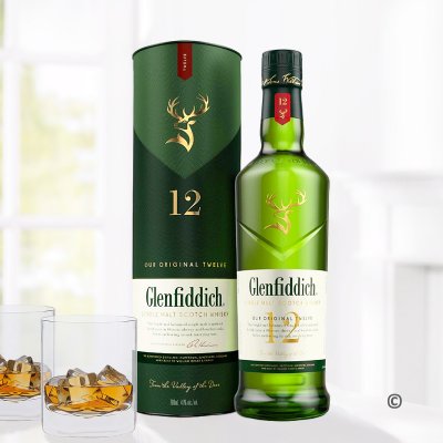 Glenfiddich 12 year old single malt whisky Code: JGF87598GFW  | Local delivery or collect from our shop only