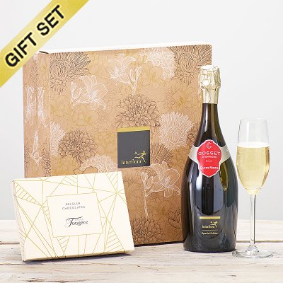 Gosset Brut Champagne and Luxury Belgian Chocolate Gift Set Code: C14701ZS | National Delivery and Local Delivery Or Collect From Shop