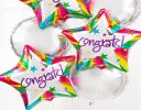 Congratulations stars silver balloon bouquet Code: JGFC02451ZF | Local Delivery Or Collect From Shop Only