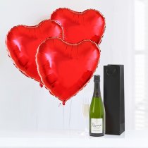 Hearts With Champagne Code: JGFV855PRBC  | Local Delivery Or Collect From Shop Only