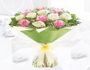 12 Pink and white rose mixed hand-tied Code: JGF945012PWR| Local delivery or collect from shop our only