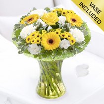 Cheerful Sunshine Vase Code: JGF8089YW  | Local Delivery Or Collect From Shop Only