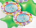 Thank you dots and green stars balloon bouquet Code: JGFT50792BB | Local Delivery Or Collect From Shop Only
