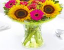 Sunflower vibrant vase Code: JGFS61711YSV  | Local delivery or collect from shop only