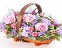 Pink and Lilac Mixed Basket Spray Code: F13070MS