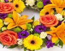 Vibrant Rose and Lily Wreath Code: F13050VS