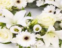 White Rose and Lily Wreath Code: F13050WS