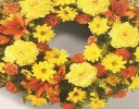 Orange and Yellow Mixed Classic Wreath Code: JGFF860YOW | Local Delivery Or Collect From Shop Only