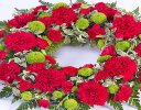Red and Green Classic Wreath Code: F13740RS | National Delivery and Local Delivery Or Collect From Shop