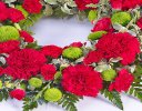 Red and Green Classic Wreath Code: F13740RS | National Delivery and Local Delivery Or Collect From Shop