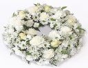 White Classic Wreath Code: JGFF410WW  | Local Delivery Or Collect From Shop Only