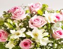 Rose and Freesia Posy Pink and White Code: JGFF960PPW | Local Delivery Or Collect From Shop Only