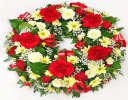 Red and Yellow Classic Wreath Code: JGFF2760RYW | Local Delivery Or Collect From Shop Only