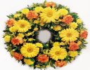 Yellow and Orange Classic Sunshine Wreath Code: JGFF2310YOSW | Local Delivery Or Collect From Shop Only