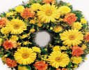 Yellow and Orange Classic Sunshine Wreath Code: JGFF2310YOSW | Local Delivery Or Collect From Shop Only