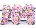 Mum letter flower tribute Pink Lilac and White Code: JGFF1971MLP | Local delivery or collect from our shop only