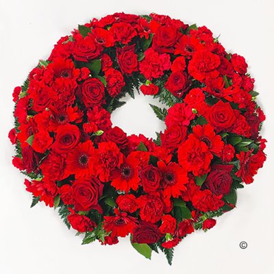 Luxurious Red Classic Wreath Code: JGFF2910RMW | Local Delivery Or Collect From Shop Only