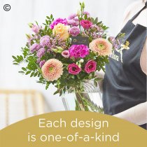 Florist choice flowers in a vase hand-tied Code: VASE1S | National delivery and local delivery or collect from our shop