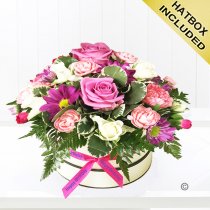 Happy Birthday Pretty Pink Hatbox Code: JGFH2514BHB | Local Delivery Or Collect From Shop Only