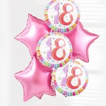 18th Birthday Balloon Bouquet Pink Code: JGFB300618PBQ  | Local Delivery Or Collect From Shop Only