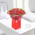 Valentines 12 red rose romantic hand-tied Code: JGFV12RRHTR | Local delivery or collect from our shop