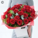 Valentines luxury 24 red rose hand-tied Code: VCROR2400 | National delivery and local delivery or collect from our shop