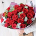 Valentines luxury 24 red rose hand-tied Code: VCROR2400 | National delivery and local delivery or collect from our shop