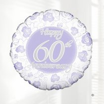 Happy 60th Anniversary Balloon Code: JGF22340DHB | Local Delivery Or Collect From Shop Only