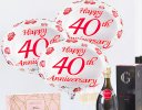 40th anniversary luxury Gosset champagne and balloons with salted caramel truffles Code: JGFA40THGCST | Local Delivery Or Collect From Shop Only