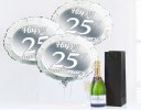 25th anniversary champagne and balloons Code: JGFA25THC | Local Delivery Or Collect From Shop Only