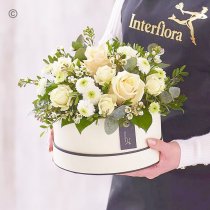 Sympathy florist choice hatbox Code: HBOXSY1| National delivery and local delivery or collect from shop