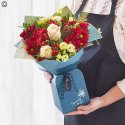 Bespoke Petite Christmas lily free gift box bouquet Code: XCLFGB0100 | National delivery and local delivery or collect from shop