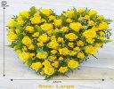 Yellow rose heart Code: F13460YS | National delivery and local delivery or collect from our shop