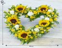 Striking Sunflower Heart Code: F14531YS | National delivery and local delivery or collect from our shop