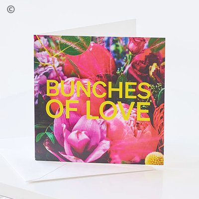 Bunches of love card Code MDCBFT-1  | Local delivery or collect from our shop only