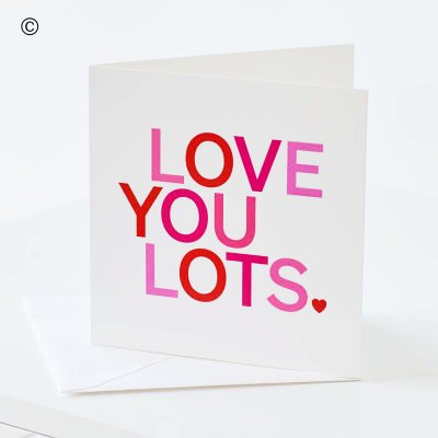 Love You Lots Greetings Card Code: VCCDFT02 | National delivery and local delivery or collect from our shop