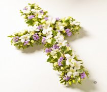 Petite Lilac and White Cross  JGFF91341PLC  | Local Delivery Or Collect From Shop Only