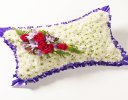 Classic Cerise and Purple White Massed Pillow Code: JGFF512CPP