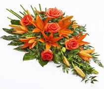 Orange Rose and Orange Lily Spray Code: F13650OS