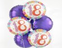 18th Birthday Balloon Bouquet Puple Code: JGFB300618PBQ  | Local Delivery Or Collect From Shop Only